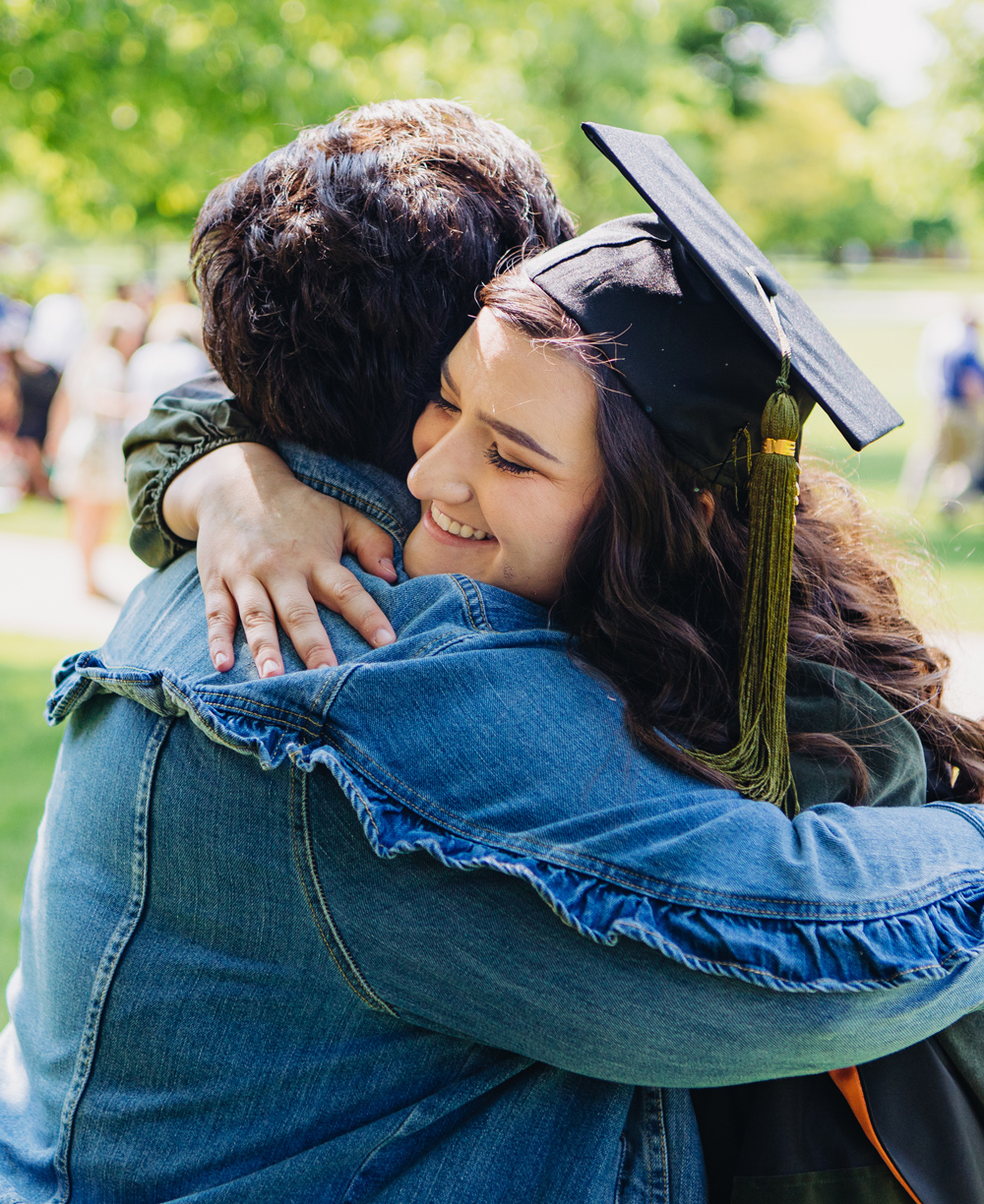 student celebrates getting their degree