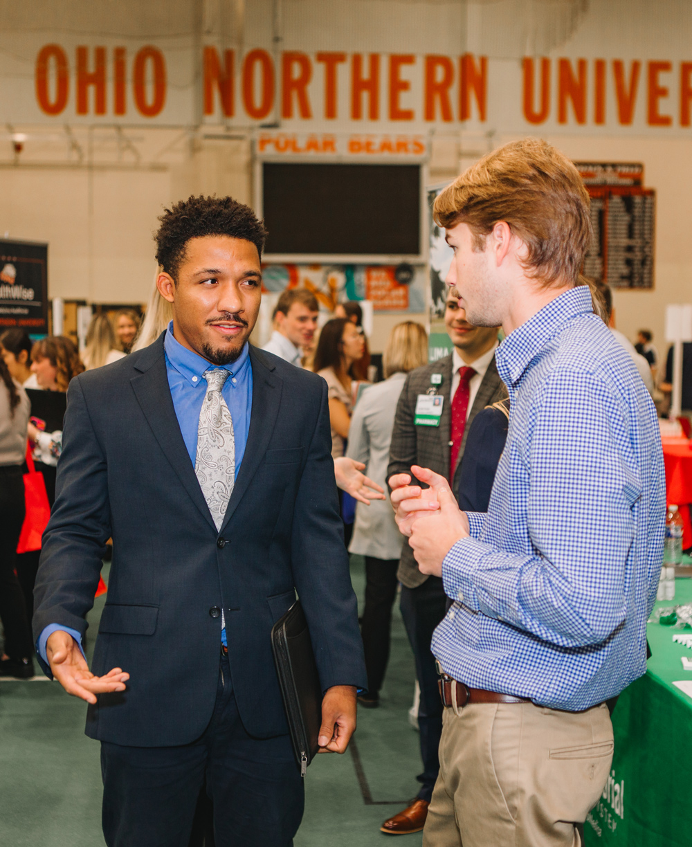 student at the career fair