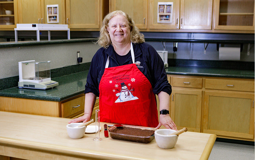 Photo of Karen with her brownies