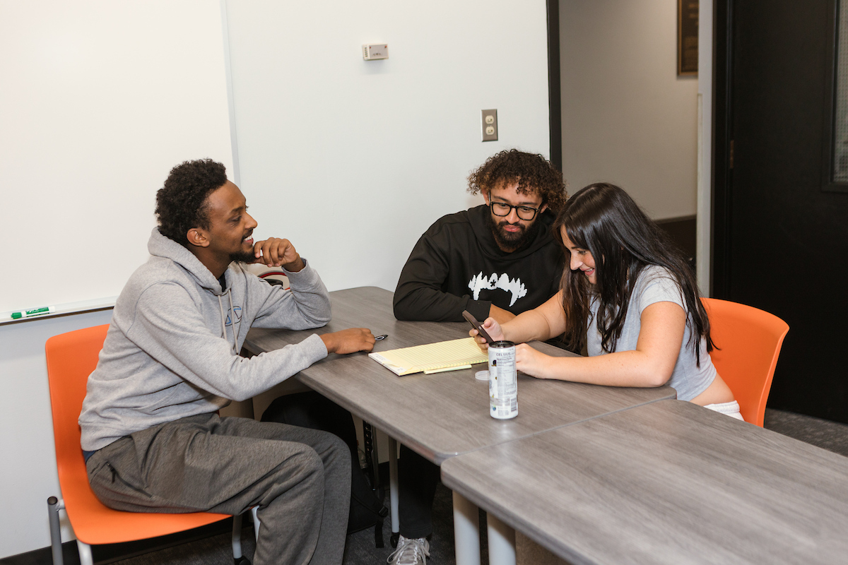 Students working on a project in class