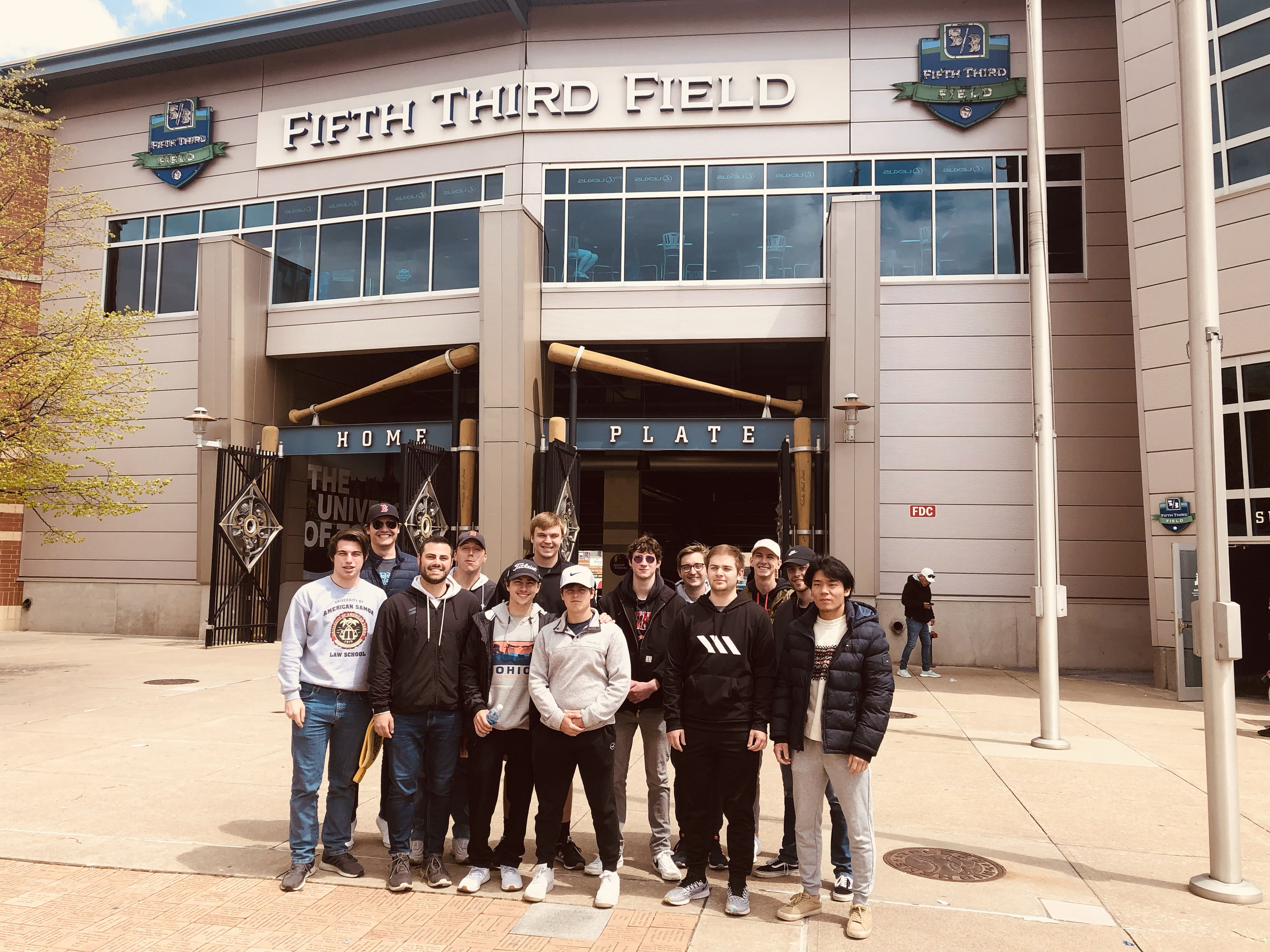 For his "Baseball in American Culture" course, Professor David Strittmatter took his class on a field trip to see a Toledo Mud Hens game.
