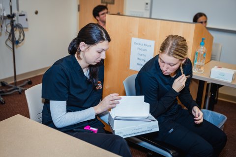 Photo from the Nursing Simulation, learning about forensic nursing