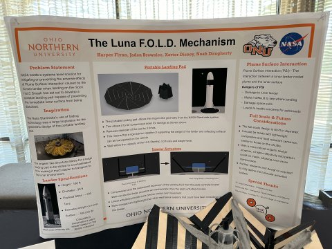 Photo of ONU's poster at the competition