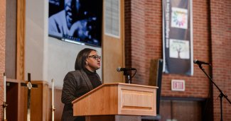 Photo of Mayor Sharetta Smith at Chapel