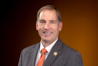 Professional shot of Steve Martin, PharmD, retiring Ohio Northern University pharmacy dean.